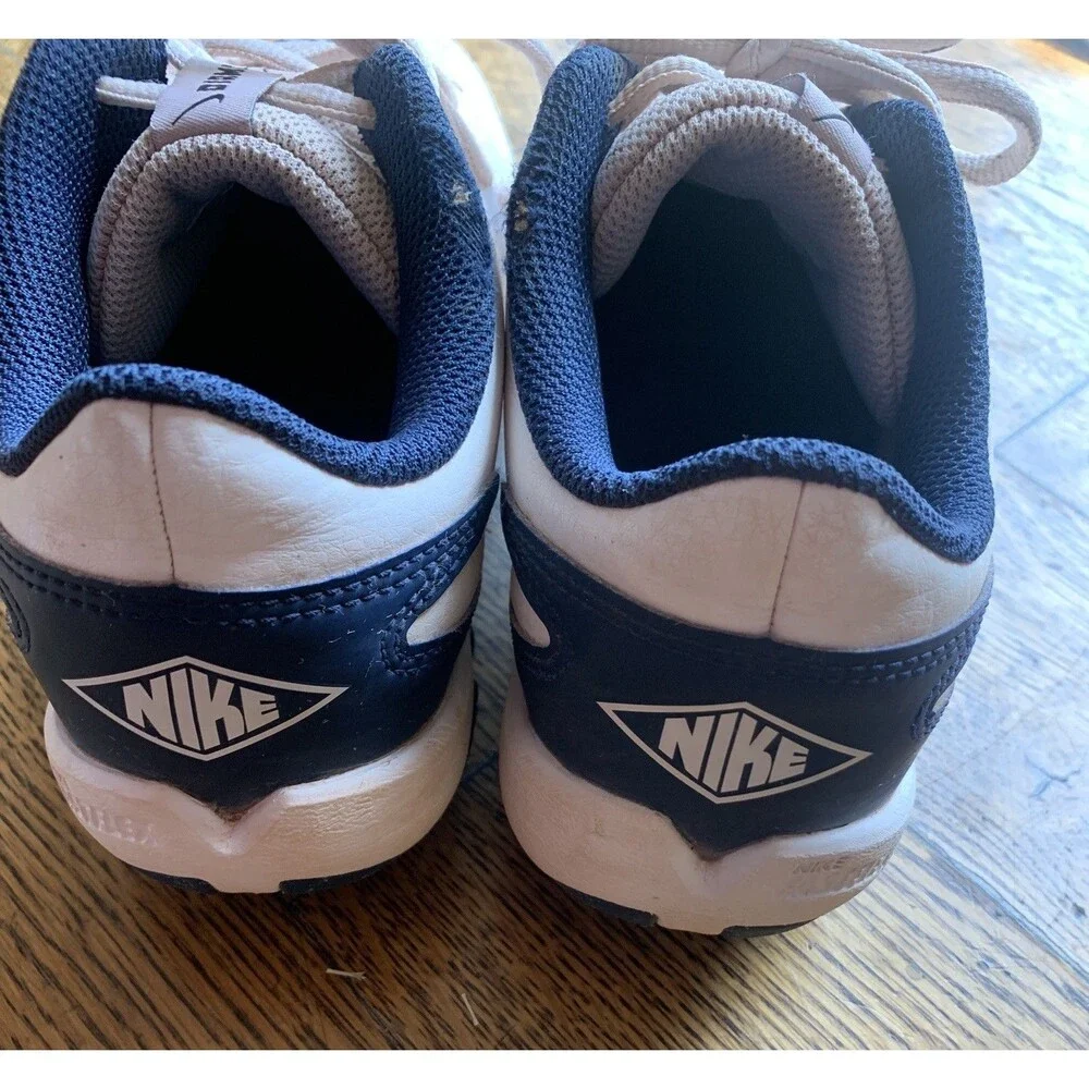 NIKE Diamond Fastflex Baseball Cleats Shoes Youth 4.5Y Blue White Blow White